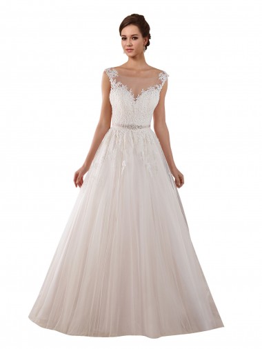 Avorio Abito da ballo Innamorato Tulle Pizzo Abiti da sposa Convenienti