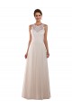 Avorio Linea A Alto Collo Tulle Pizzo Boho Abiti da sposa Convenienti