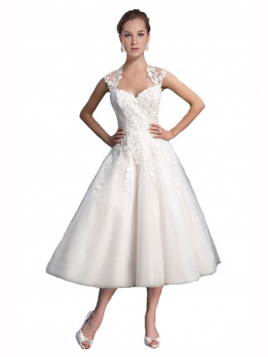 Avorio Linea A Innamorato Tulle Pizzo Spiaggia Abiti da sposa Convenienti
