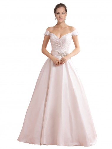 Avorio Linea A Raso Abiti da sposa Convenienti