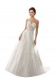 Bianco Linea A Innamorato Tulle Pizzo Abiti da sposa Convenienti