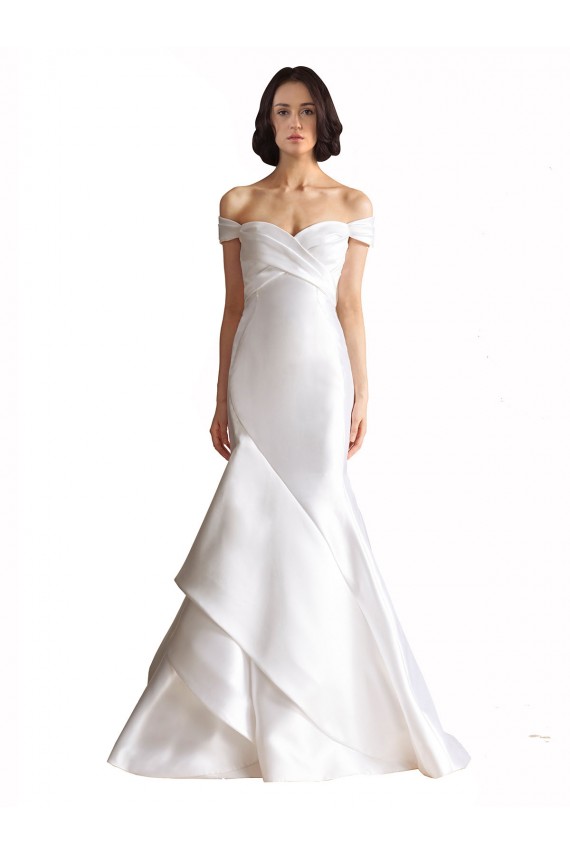 Bianco Stile sirena Raso Spiaggia Abiti da sposa Convenienti