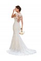 Bianco Stile sirena Scollatura a V Pizzo Abiti da sposa Convenienti