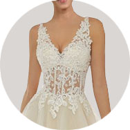 Scollatura a V Abiti da sposa Convenienti